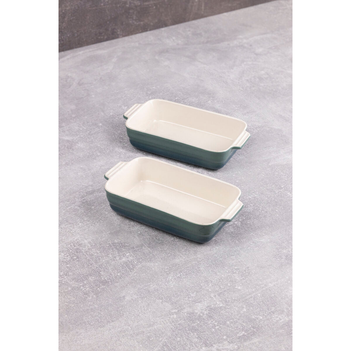 Serve a statement with Green Cream Stoneware Serving Platter