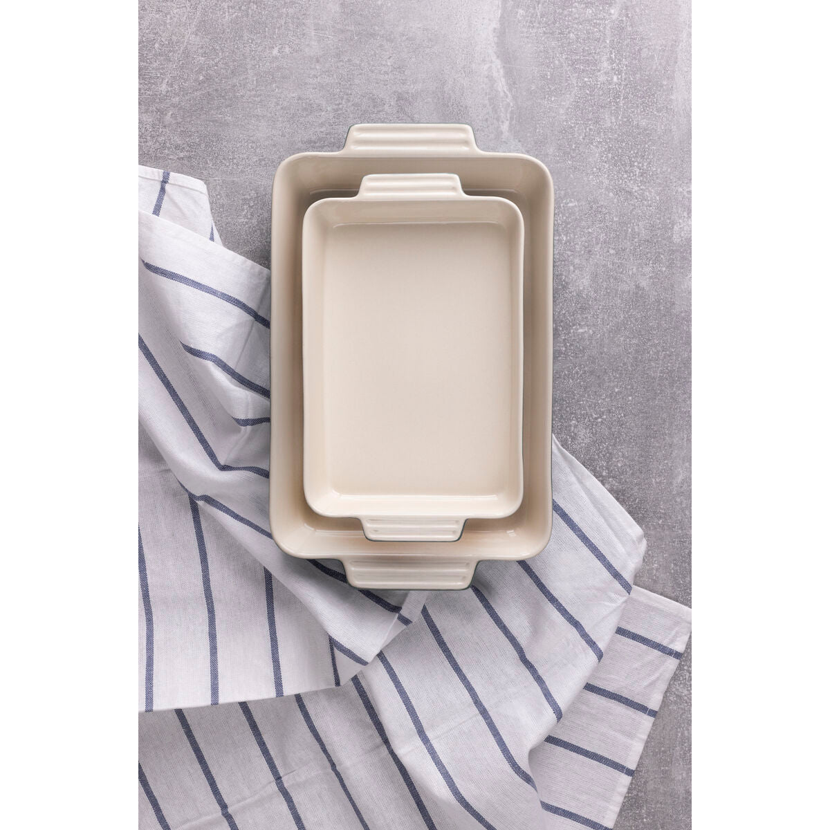 Serve a statement with Green Cream Stoneware Serving Platter