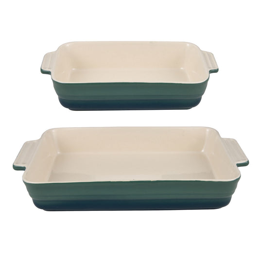 Serve a statement with Green Cream Stoneware Serving Platter